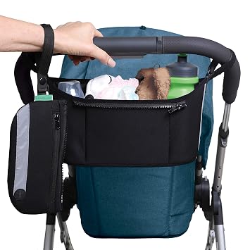 Little Chicks Universal Stroller Organizer Bag, Detachable Wristlet & Reflective Panel - Model CK098