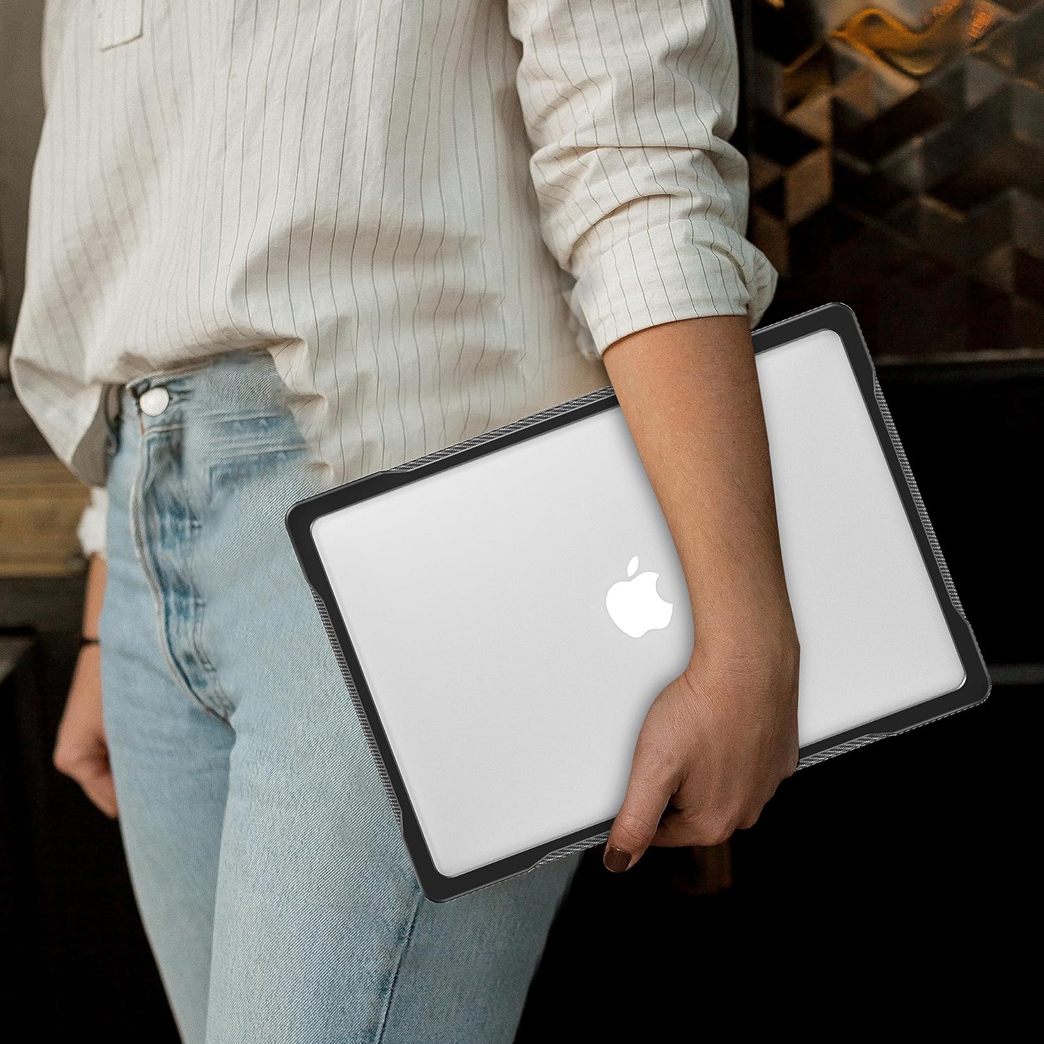 Batianda Ultimate Protection Case for New MacBook Pro 14 2025 M5 M4 M3 Pro Max Chip Matte Translucent Rugged Armor Shell with Shockproof TPU Bumper Anti-Fingerprint with Keyboard Cover, Translucent - Image 8