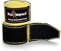Vista 4 de Pro Impact 180 pulgadas estilo mexicano Vendas de mano para boxeo – Soporte elástico para muñeca y nudillo para MMA, Muay Thai, Kickboxing, bolsa