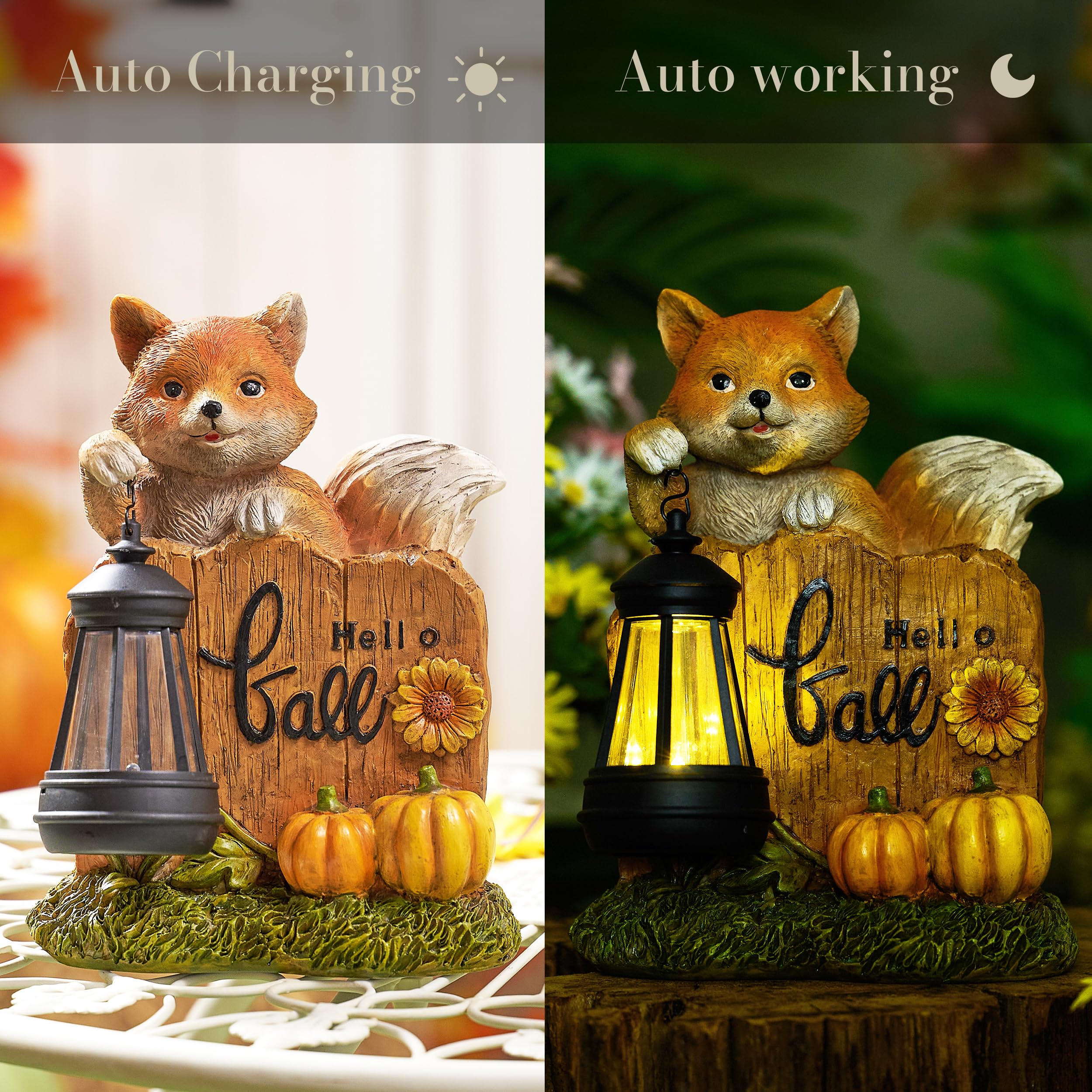 Amazon.com: TERESA'S COLLECTIONS Garden Statues Fox Holding