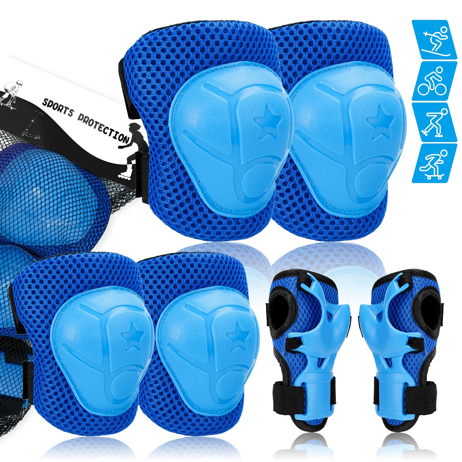 Bosoner Kids Youth Knee Pad Elbow Pads Guards Protective Gear