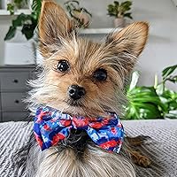 Vista 6 de Huxley & Kent Pajarita americana extragrande para mascotas 4 de julio, divertida y cómoda para perros y gatos