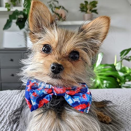 Miniatura 6 de Huxley & Kent Pajarita americana extragrande para mascotas 4 de julio, divertida y cómoda para perros y gatos