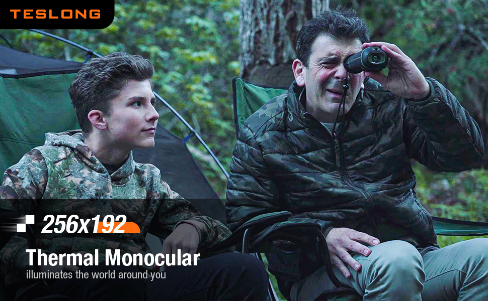 Image of Teslong TTS260 256x192 Thermal Monocular, Super Resolution 512x384, 25Hz Thermal Imaging Camera with 12mm Lens, 10H Battery Life, 8 Color Palettes, IR Night Vision Monocular for Hunting & Search