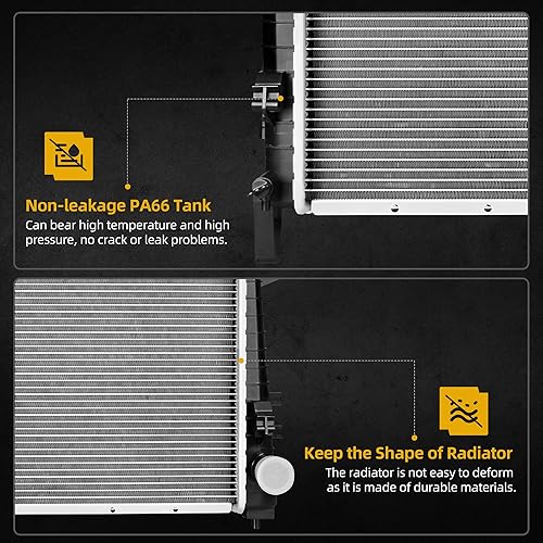 Vista 30 de DWVO Radiador completo compatible con Chrysler Town & Country Dodge Grand Caravan 3.3L 3.8L V6 2005-2007