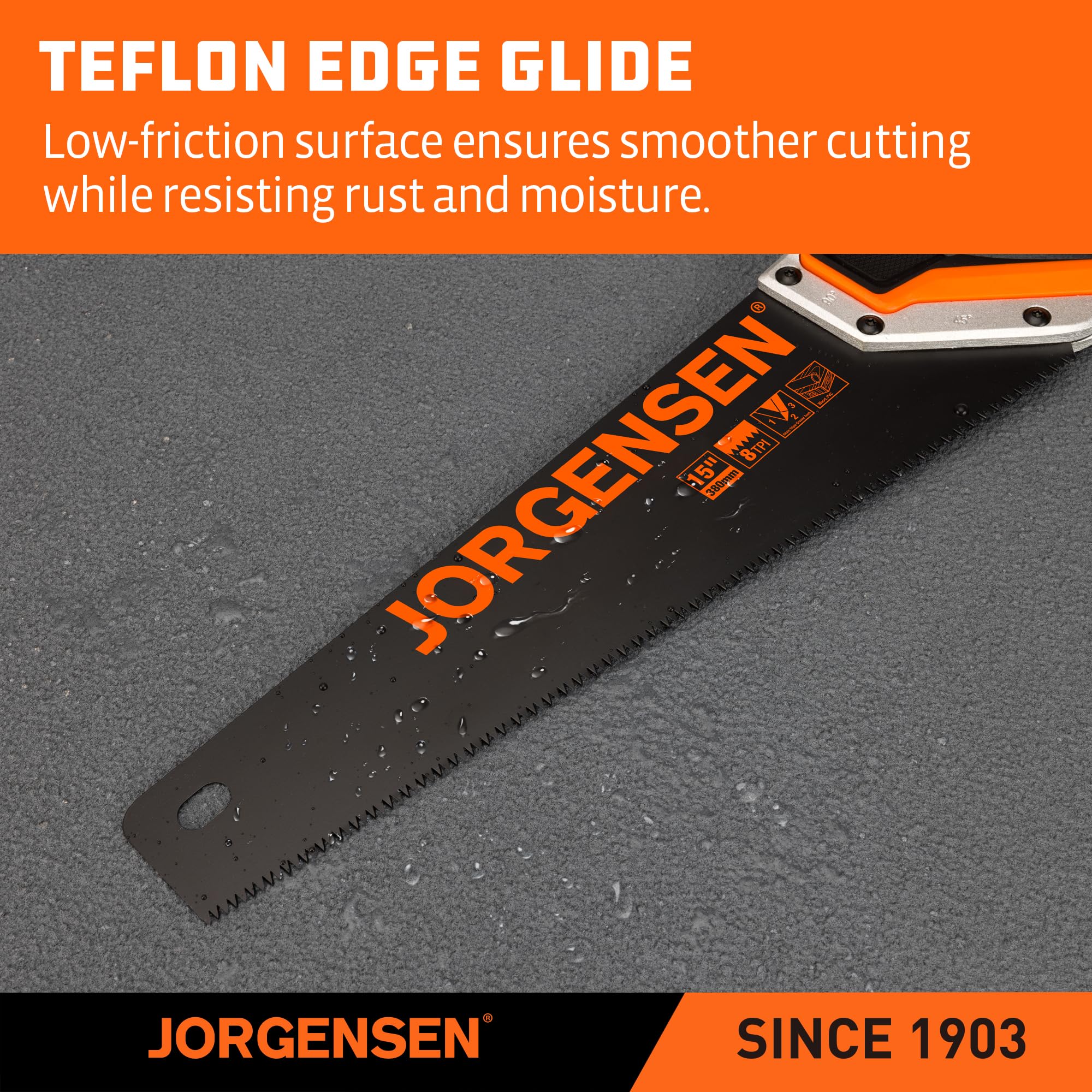 Jorgensen 15" Hand Saw - Fast Cutting -4