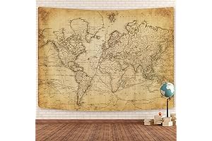 Old World Map Tapestry: Explore History at Your Fingertips
