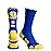 Forever Fanatics Basketball Socks For Men & Boys Crew Socks With Basketball Arm Sleeve - Made in USA (Ball Royal/Gold, 6-10 Years)