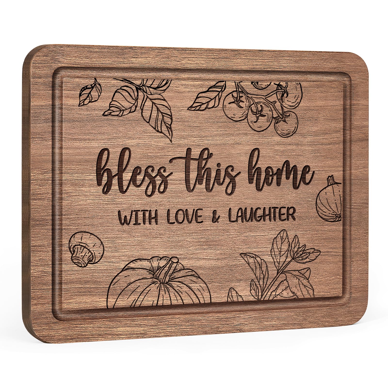 House Warming Gifts New Home, Bless This Home Walnut Engraved Cutting Board, House Warming Moving Away Kitchen Gifts, New Home Gift ideas for Women,