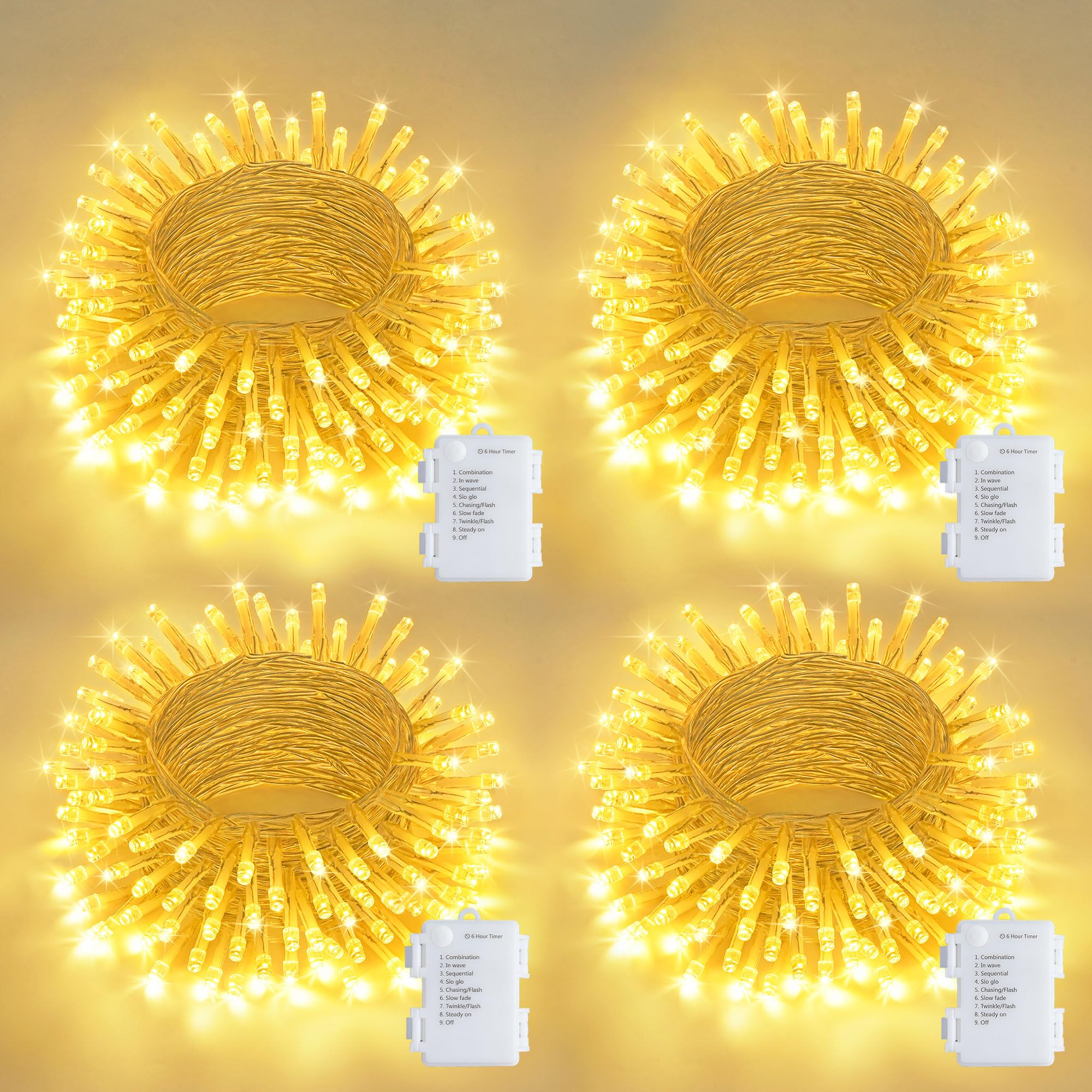 JMEXSUSS 4 Pack String Lights