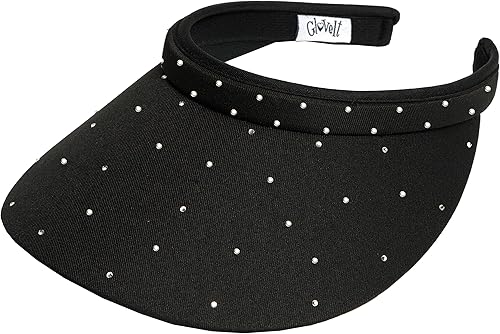 Glove It Bling Visor Sombrero de visera para mujer, visera para el sol, visera de golf, visera para correr, tenis, playa