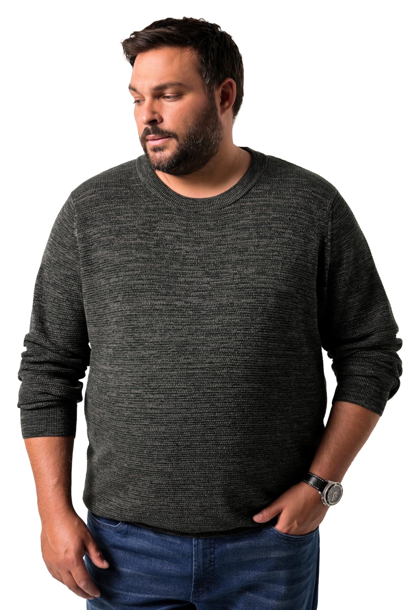 Men Plus Herren große Größen Übergrößen Menswear L-8XL Pullover, Melange-Qualität, Baumwolle 843049