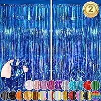 Vista 36 de Cortina de flecos de arcoíris para fiesta, paquete de 2 cortinas de fondo de flecos de aluminio de 3.3 x 8.3 pies para cumpleaños, boda, novia, baby