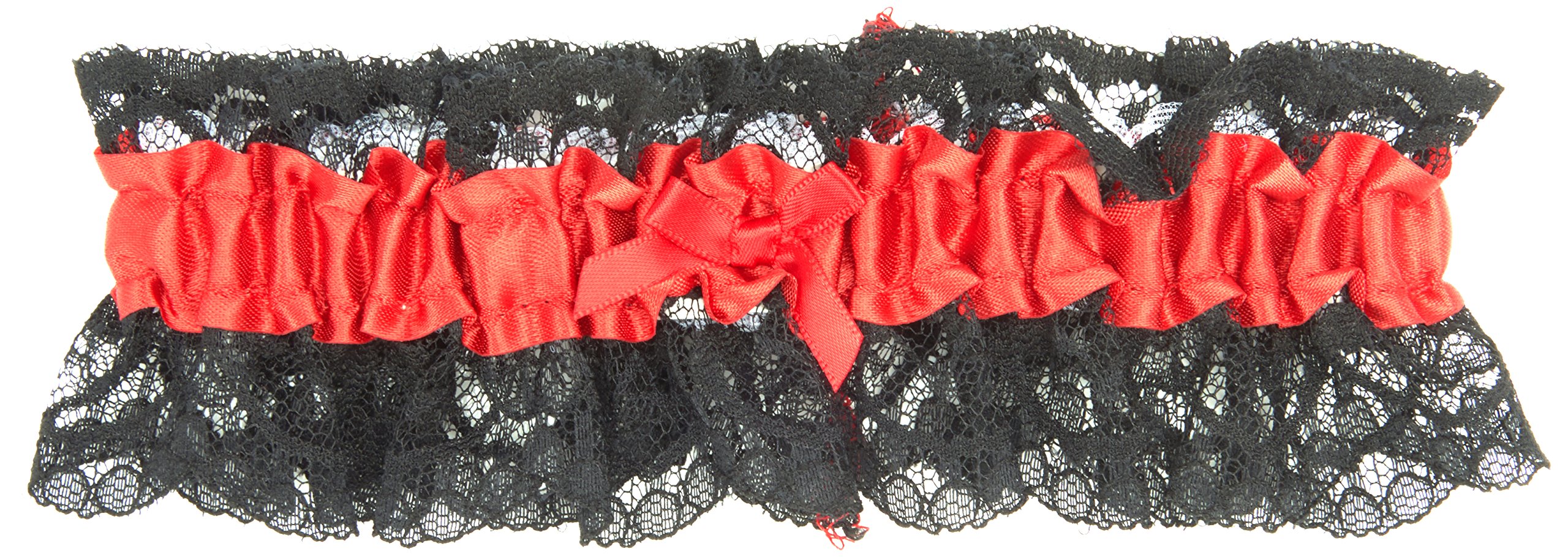Nortexx Black Garter Belt With Red Satin Ribbon And Bow,