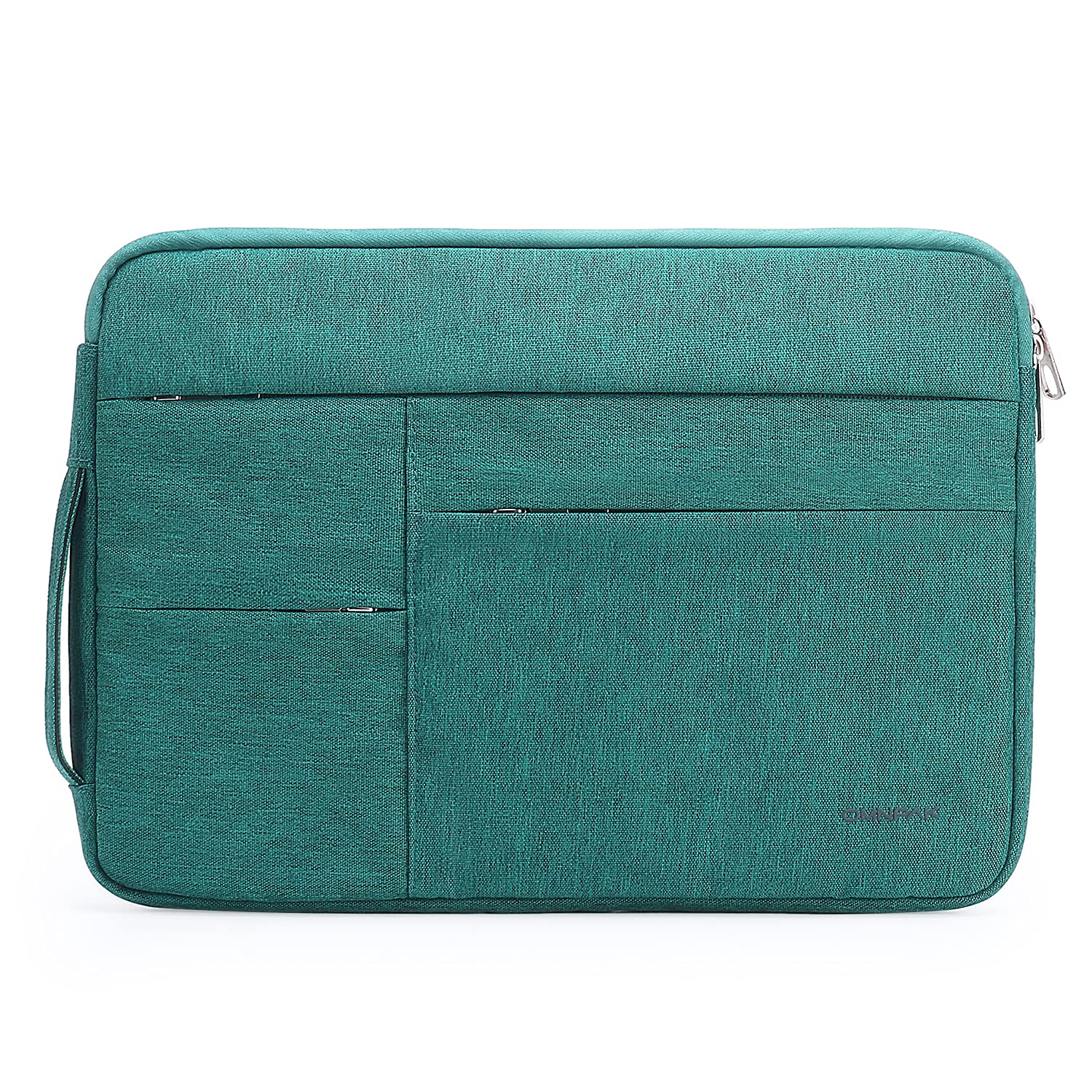 Omnpak13 Inch Laptop Sleeve Case Compatible with 13 Inch MacBook Pro/ MacBook Air, 13.5 Inch Surface Laptop 4/ Dell XPS 13, 12.9 Inch iPad Pro, Waterproof Bag Case with Side Handle Strap, Deep Teal