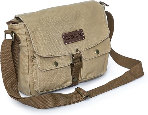 Women's Canvas Messenger Bag - Vintage Crossbody Shoulder Bag