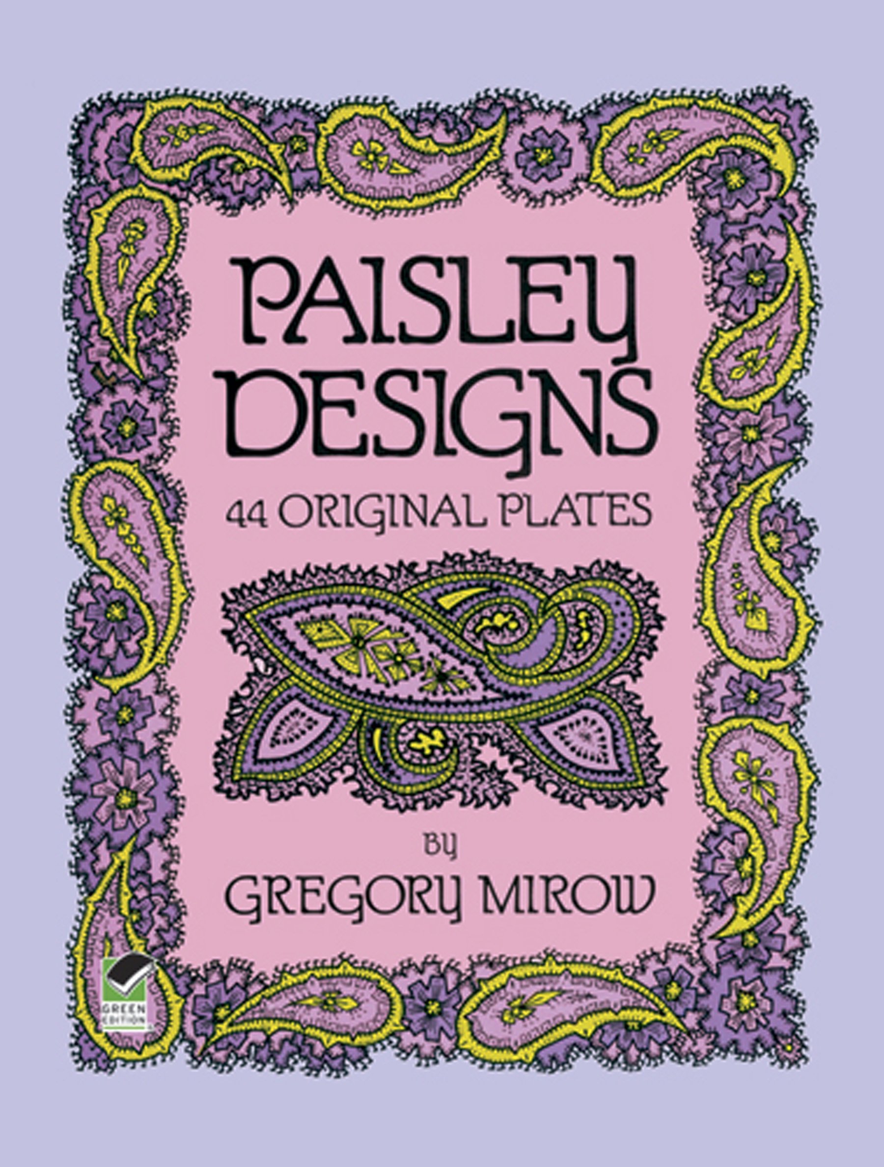 Paisley Designs 44 Original Plates recueil illustration motif cachemire et art décoratif broché