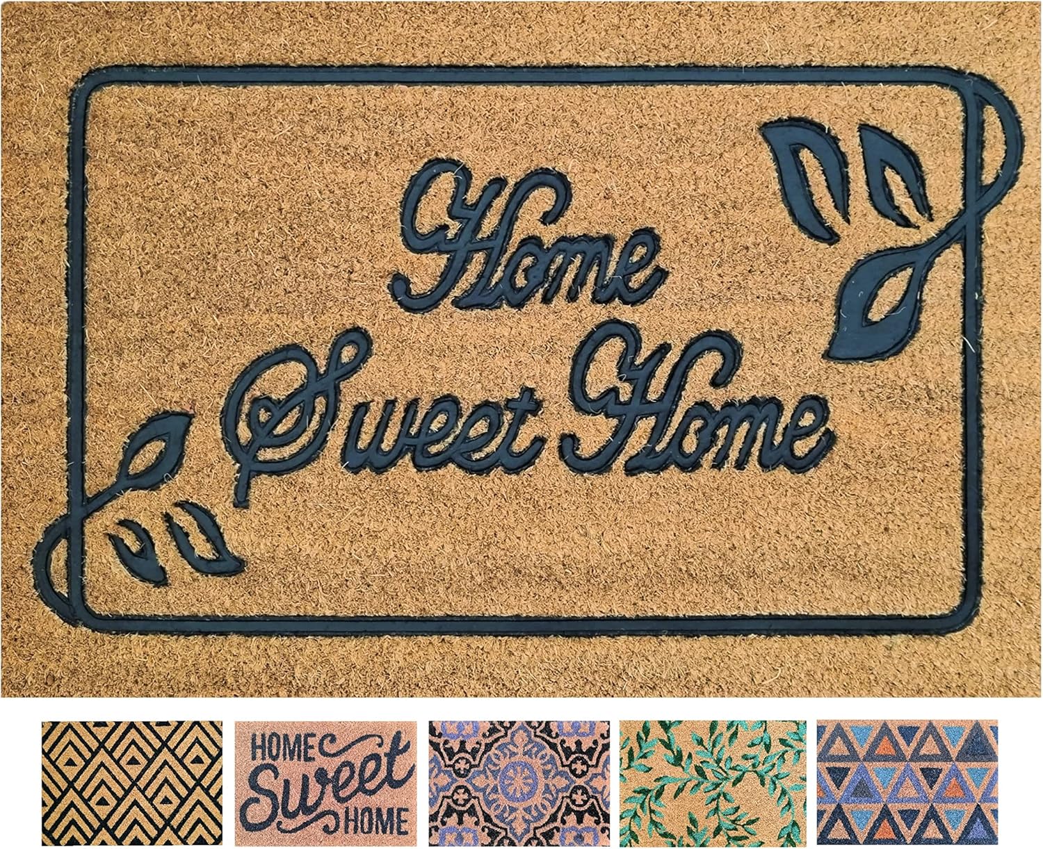 Zerbino In Fibra Di Cocco 40x70cm - Tappeto Ingresso Divertente Con Base Antiscivolo - Interno/Esterno