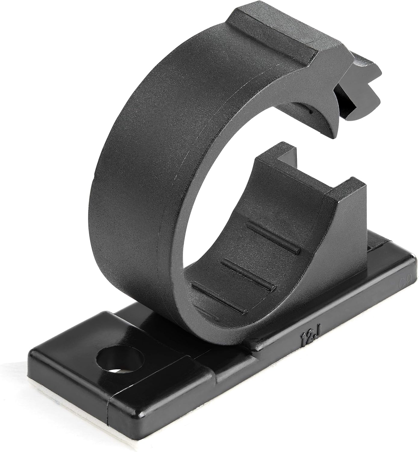 StarTech.com 100 Adhesive Cable Management Clips Black - Network/Ethernet/Office Desk/Computer Cord Organizer - Sticky Cable/Wire Holders - Nylon Self Adhesive Clamp UL/94V-2 Fire Rated, TAA