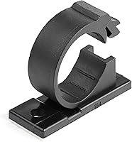 Vista 2 de StarTech.com 100 Adhesive Cable Management Clips Black - Network/Ethernet/Office Desk/Computer Cord Organizer - Sticky Cable/Wire Holders - Nylon