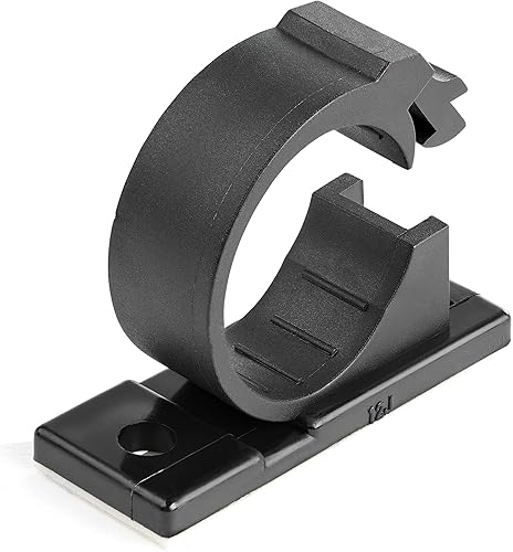 Miniatura 2 de StarTech.com 100 Adhesive Cable Management Clips Black - Network/Ethernet/Office Desk/Computer Cord Organizer - Sticky Cable/Wire Holders - Nylon