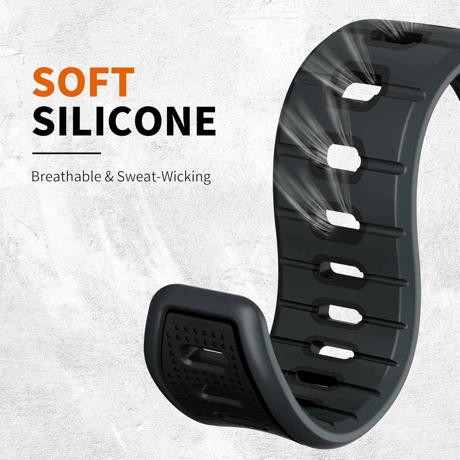 Rugged Silicone Band for Samsung Galaxy Watch 7 6 5 4 FE Band 40mm 44mm/Galaxy Watch 6 Classic 47mm 43mm/Watch 4 Classic 46mm 42mm Men Women, Two-tone No Gap Sport Bands for Samsung Watch 5 Pro 45mm - Image 3