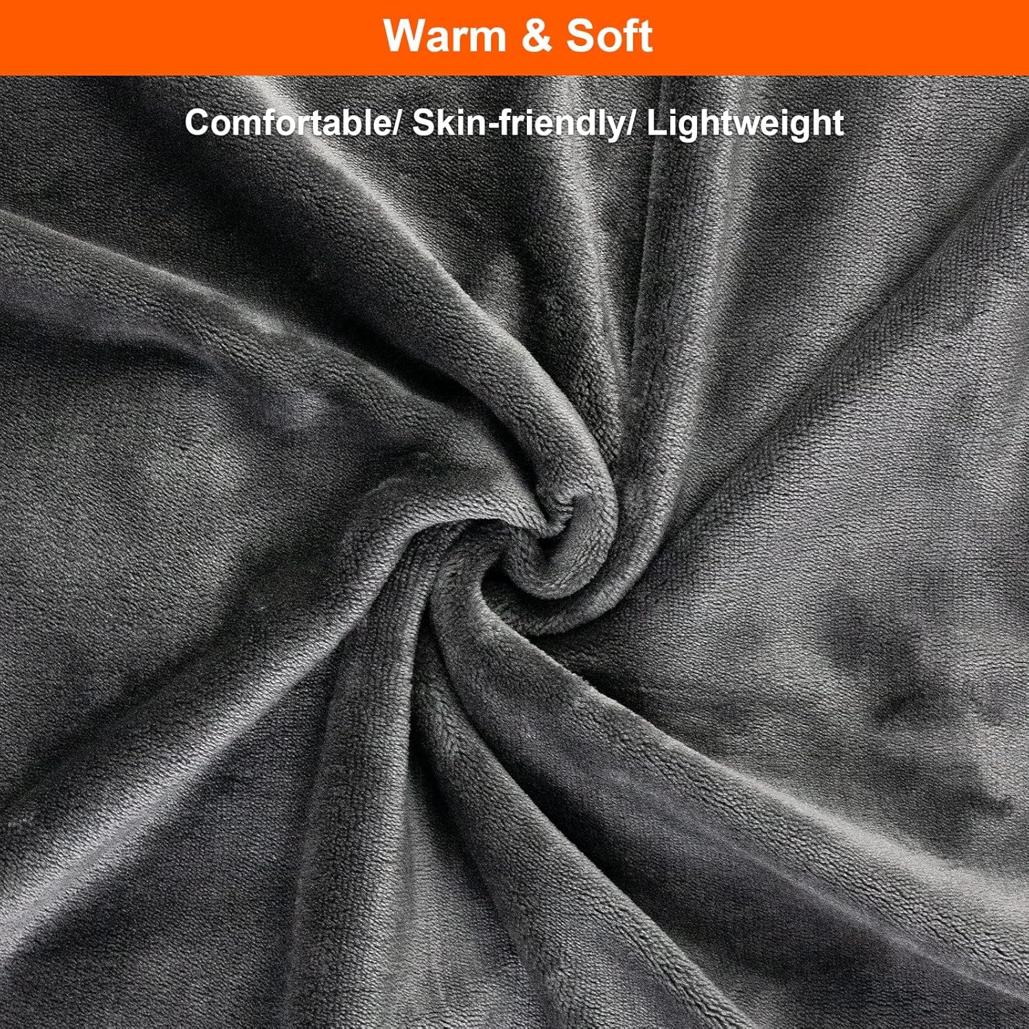 review YURCI USB Heated Shawl Blanket, Soft Flannel Heated Wrap Shawl Electric Blanket Fast Heating Washable, Heating Shawl Blanket with Zipper(Color:Gray)