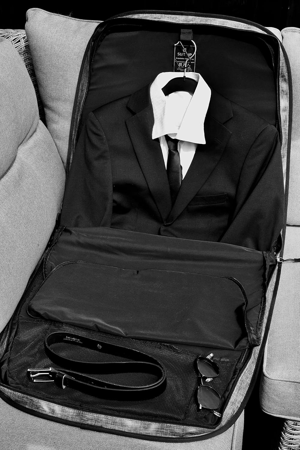 review Suit Up Garment Bag - Versatile Garment Bag for Travel and Suit Bags for Men and Woman,Hanging Clothes, Diagonal Strap Travel Garment Bag, Lightweight and Accessory Friendly