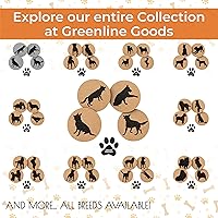 Vista 6 de Portavasos de corcho para amantes del pastor alemán, juego de 4 con parte inferior protectora, decoración de perro para bebidas, gran idea de regalo