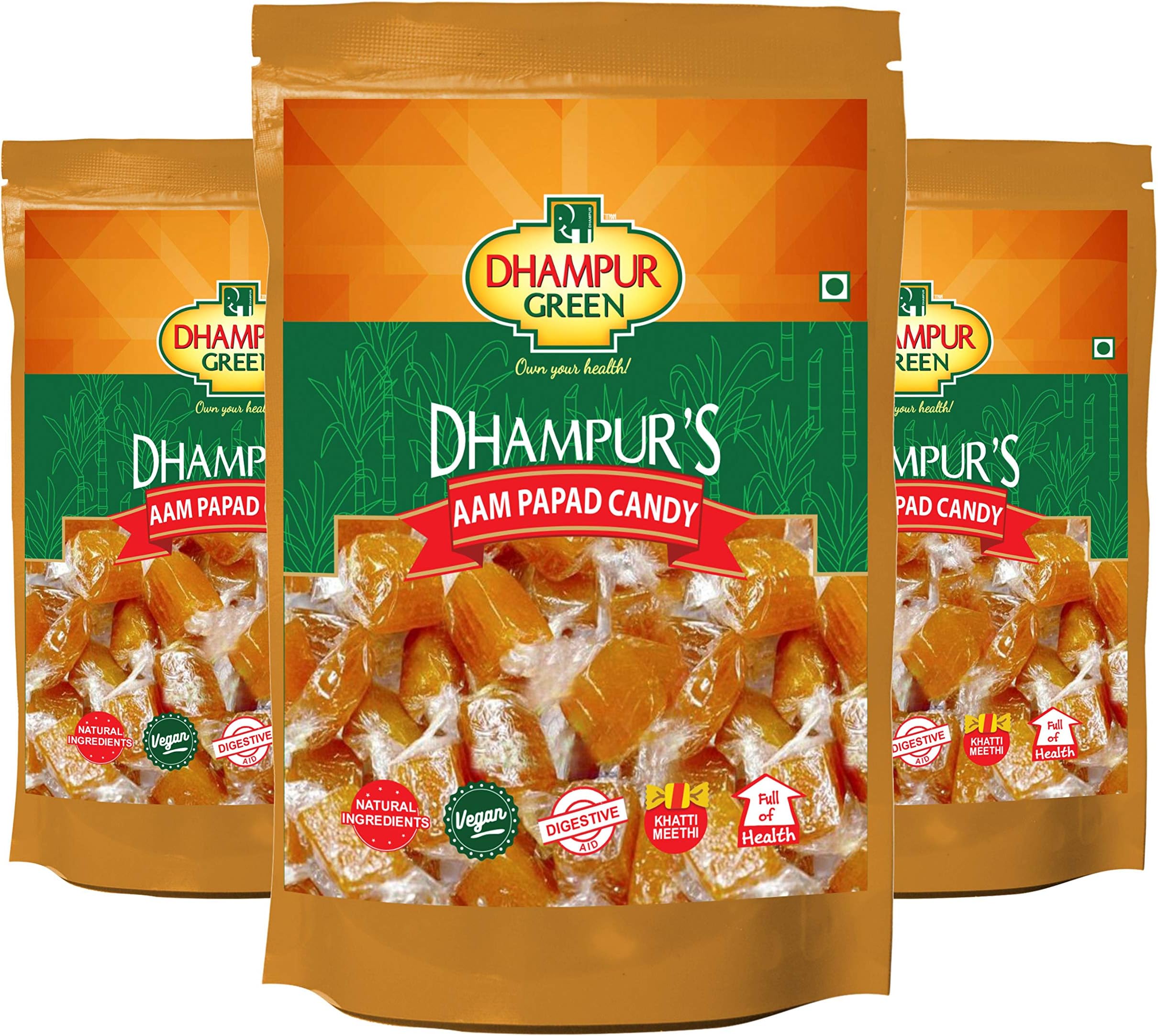 Dhampure Speciality Aam Papad Candy, 150 g Each - Pack of 3