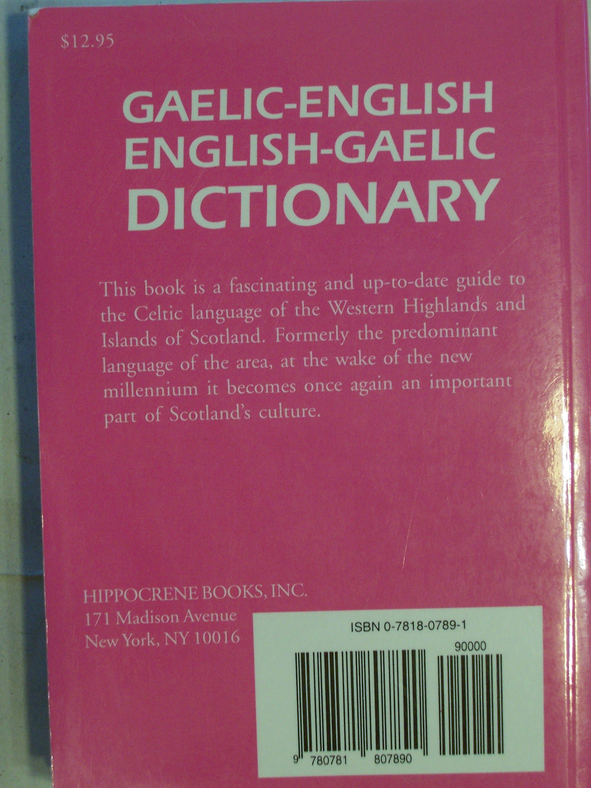 Gaelic-English/English-Gaelic Dictionary