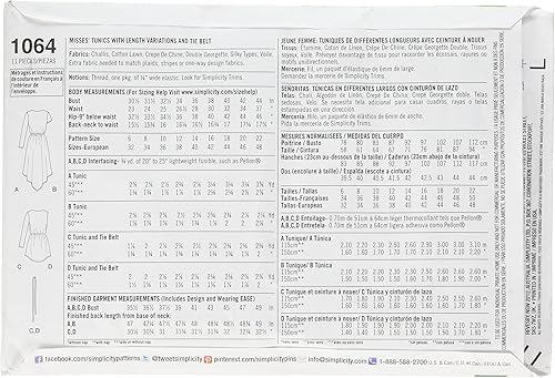 Miniatura 2 de Simplicity 1064 - Patrón de costura para mujer, tallas 14-22