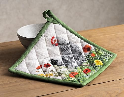 Miniatura 5 de Maison d' Hermine - Agarraderas 100% algodón, 8"x8", resistentes al calor, con bucle, para regalos, hornear, asar a la parrilla, hogar, manipular