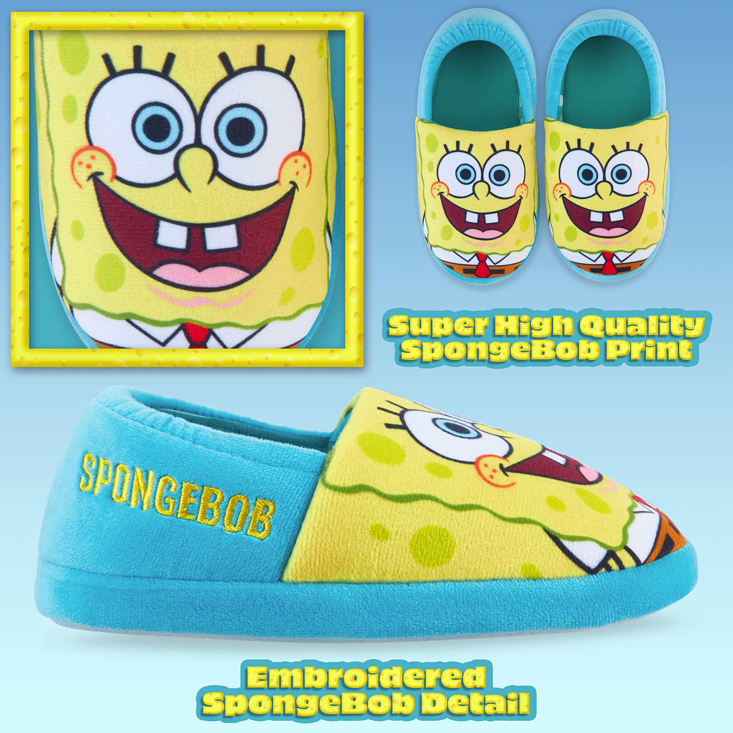SPONGEBOB SQUAREPANTS Dziecięce kapcie chłopięce Spongebob