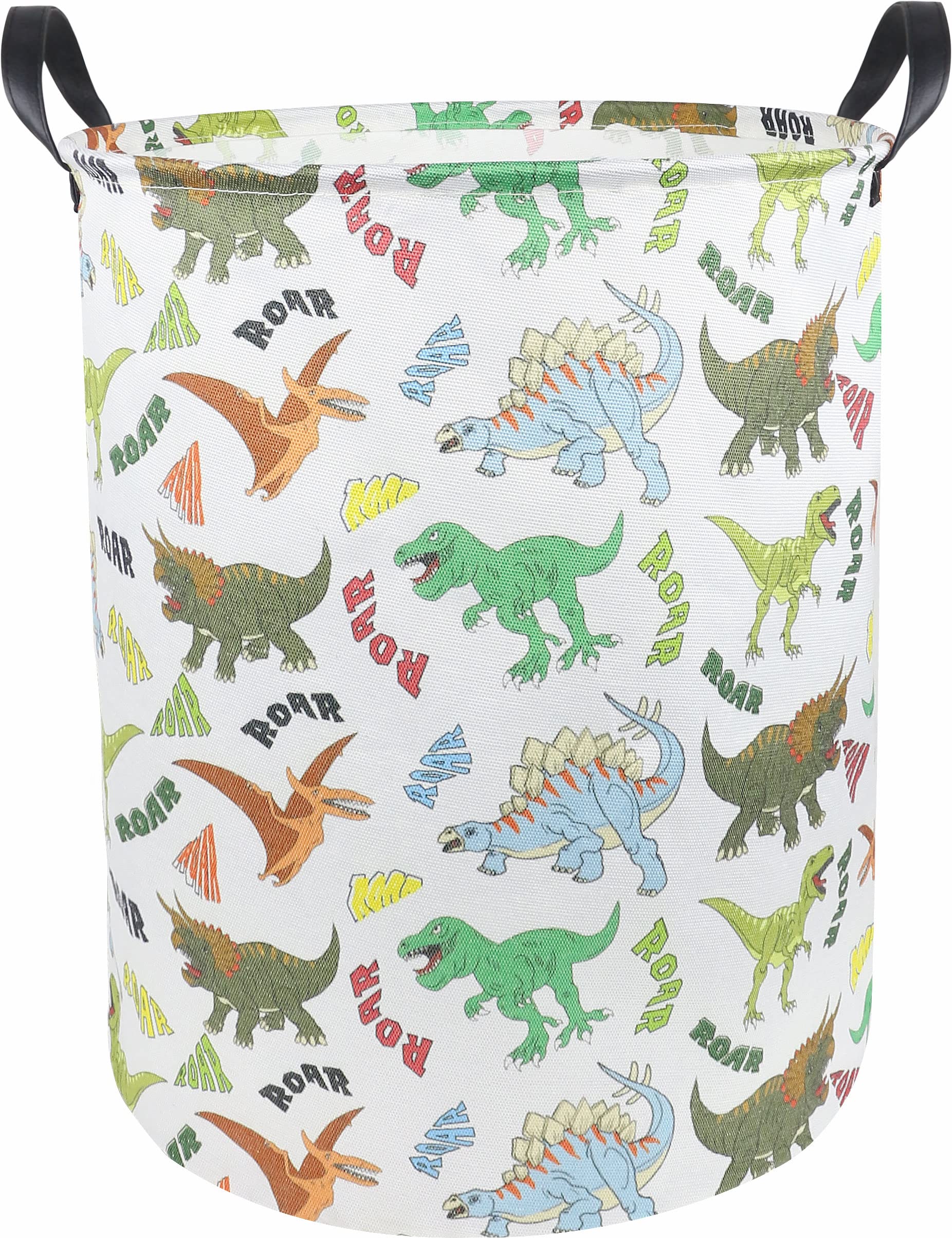 HKEC Dinosaur Laundry Basket,Kids Toys Storage Bin for Bedroom,Waterproof Baby Clothes Hamper with Handles,Nursery Hamper,Room Decor,Gift Baskets(