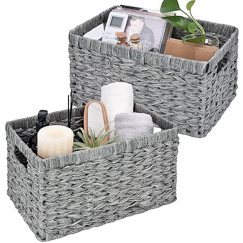 Miniatura 3 de GRANNY SAYS Paquete de 1 cesta de basura de mimbre y 2 cestas de mimbre para estantes