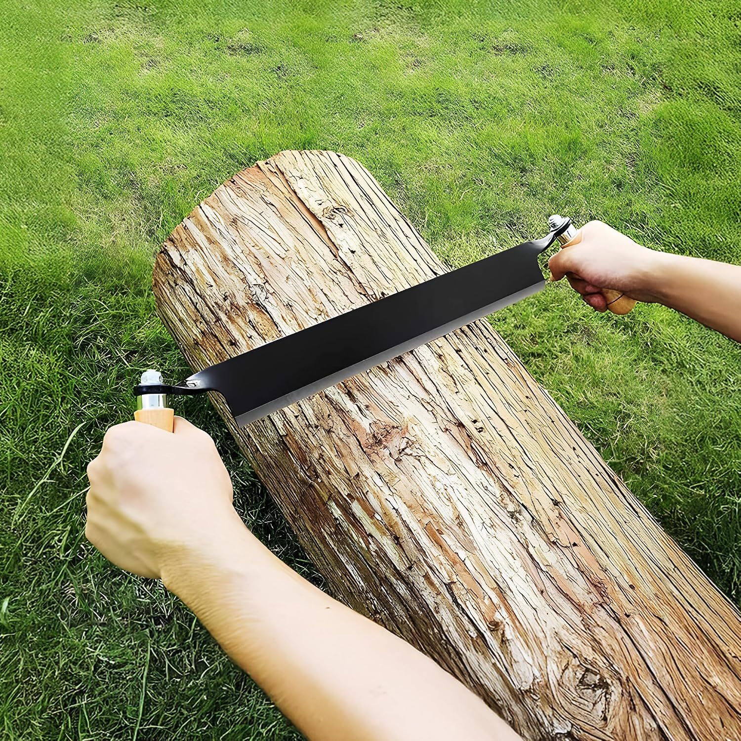 Timber Tuff 10-Inch Curved Draw Shave, Heavy-Duty Steel Wood Debarking and Furniture Shaving Hand Tool for Logs and Timber, TMB-10DC, Silver