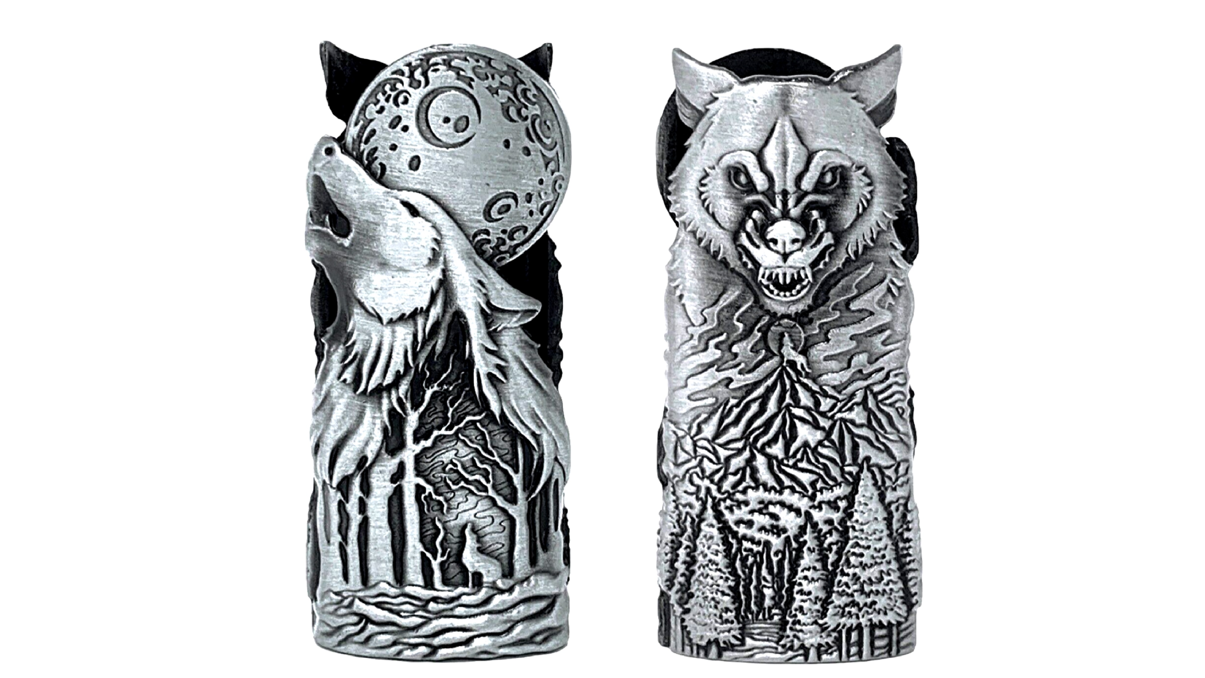 洋書 LIVING IMAGES by Polge (Signed) Amazon.com: Metal Lighter Case Fits BIC in Moon Hound Wolf