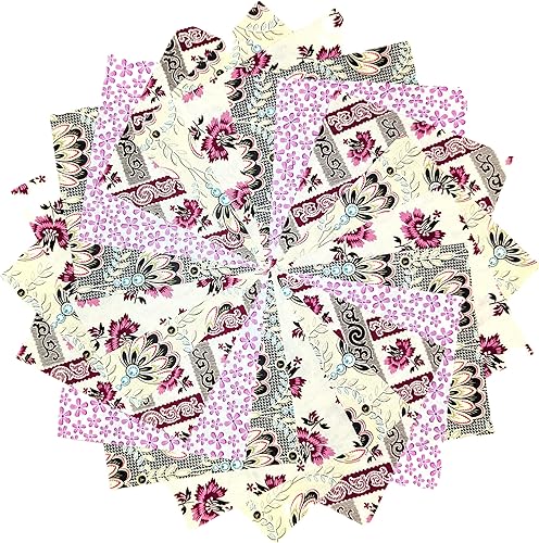 12 10 pulgadas hermoso jardín oriental capa pastel acolchado cuadrados por Benartex 6 colores