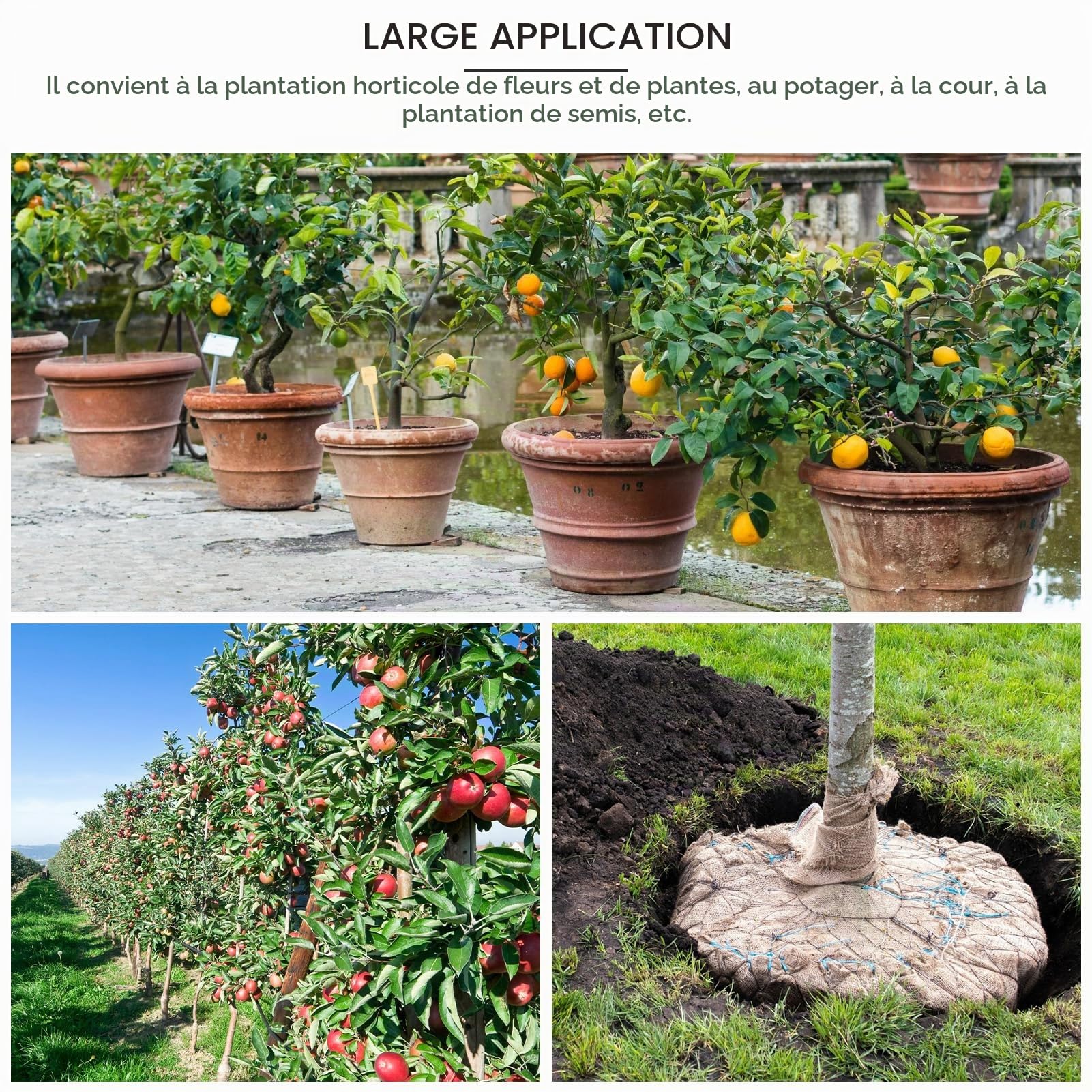 30 Pack Anneau de Tapis de paillis d'arbre Anti-Herbe recyclé, Couverture végétale de Tapis de Protection d'arbre dégradable pour la Protection des Racines de contrôle des Mauvaises Herbes