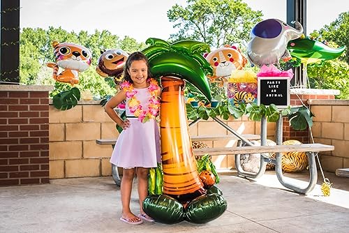 Miniatura 3 de Anagram 4246711 Palmera Airloonz Foil Mylar - Globo de fiesta de 56 pulgadas, multicolor, paquete de 1