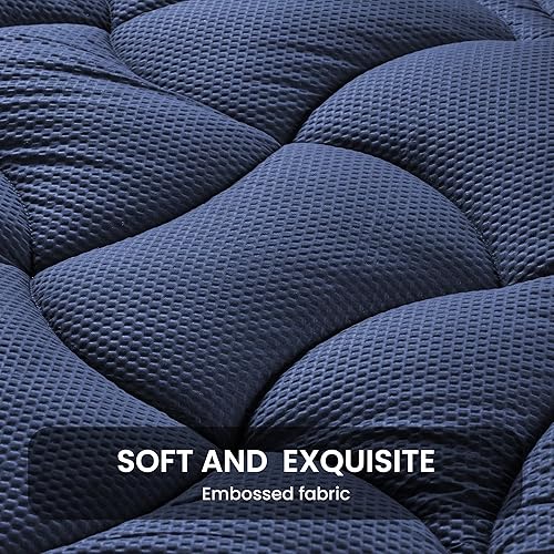 Miniatura 4 de SLEEP ZONE - Cubrecolchón refrescante, funda de colchón fresca, protector acolchado con zonas, transpirable y lavable, bolsillo profundo de 8-21