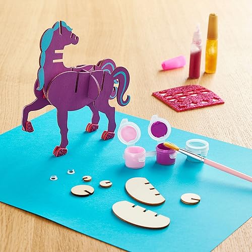 Miniatura 2 de Paquete de 12 rompecabezas de madera 3D con diseño de unicornio de fantasía de Creatology