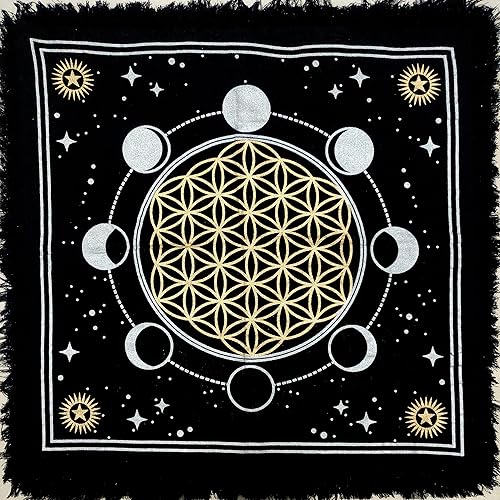 Miniatura 4 de Mantel de altar dorado con diseño de búho salvaje, diseño de brujería y búho salvaje, mantel cuadrado Wicca Wicca espiritual sagrado para mesa