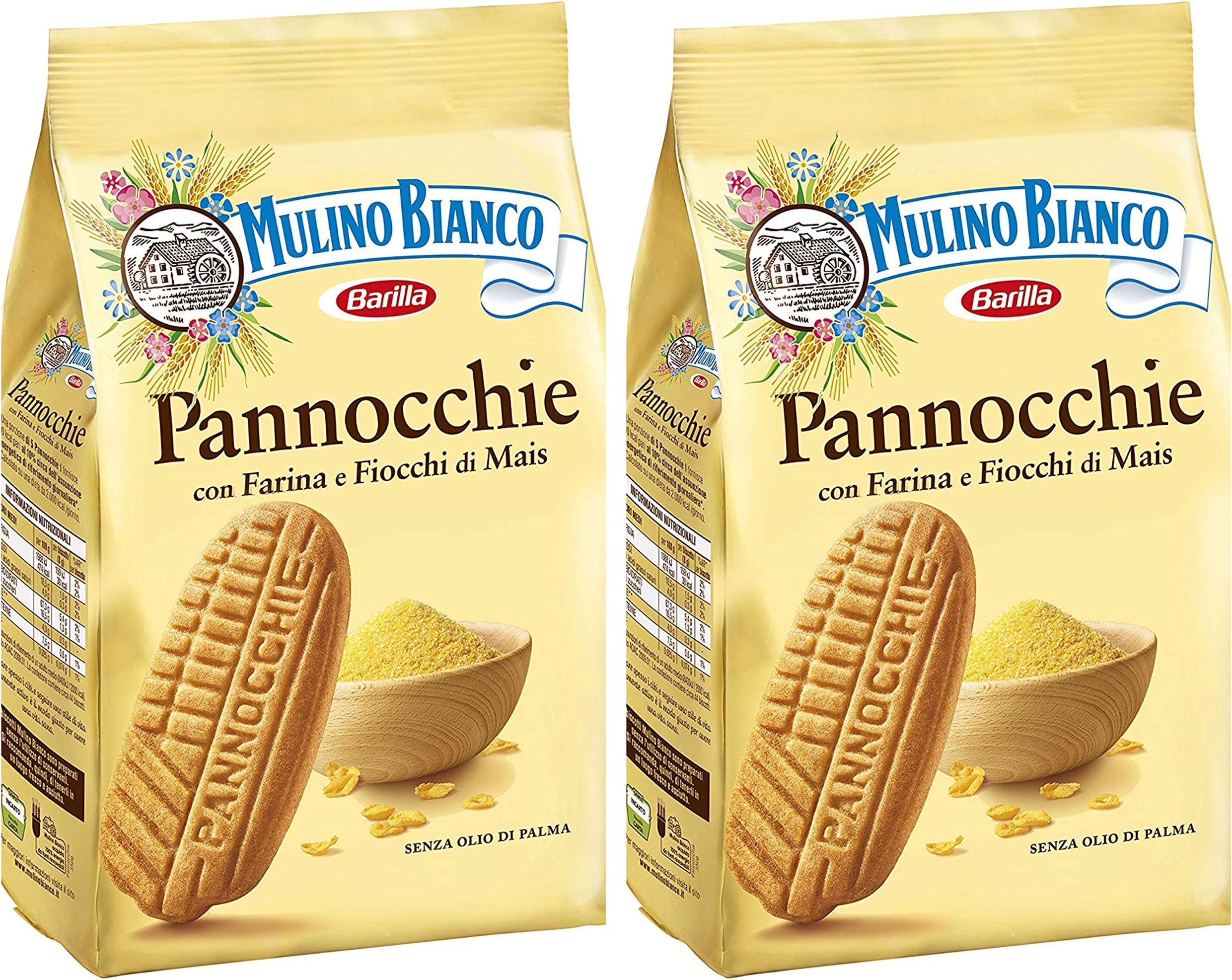 Pannocchie Mulino Bianco Italian Cookies12.3 oz (350g) From Italy Pack of 2