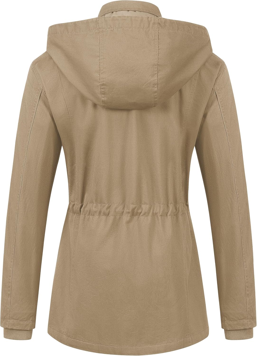 Pursky Women's Cotton Anorak Lightweight Military Jacket Warm Utility Casual Coat With Removable Hood