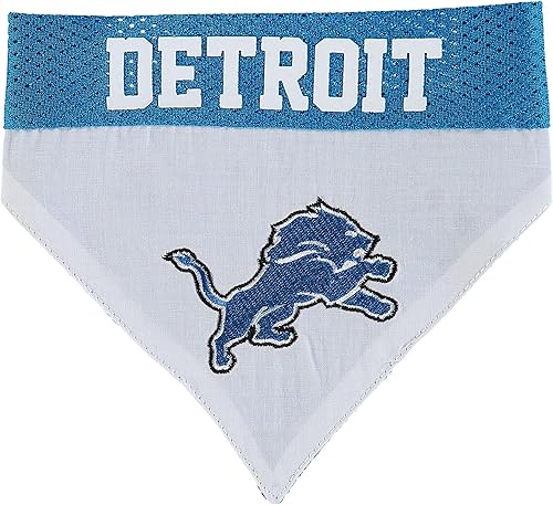 Vista 56 de Bandana reversible de la NFL para perros y gatos. Bufanda, bandana del equipo de malla y bordado superior. Cumpleaños de perros, juegos de fútbol