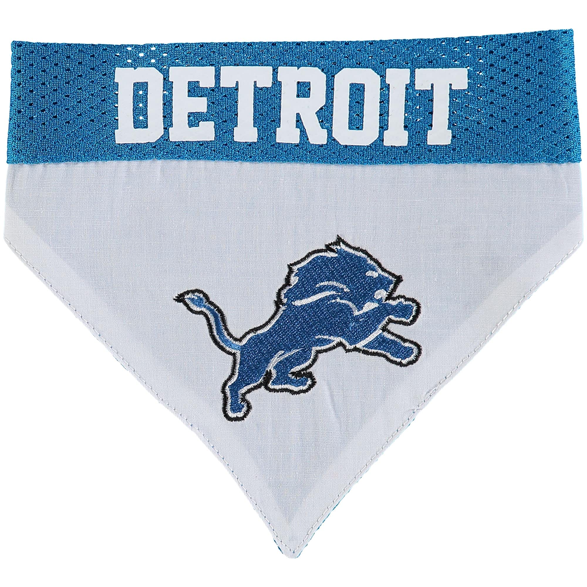 Pets First NFL DOG BANDANA, DETROIT LIONS REVERSIBLE PET BANDANA. 2 Sided Sports Bandana with a PREMIUM Embroidery TEAM LOGO - Image 2
