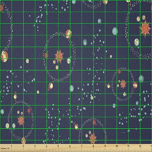 Vista 617 de Ambesonne - Tela multicolor impresa digital por The Yard