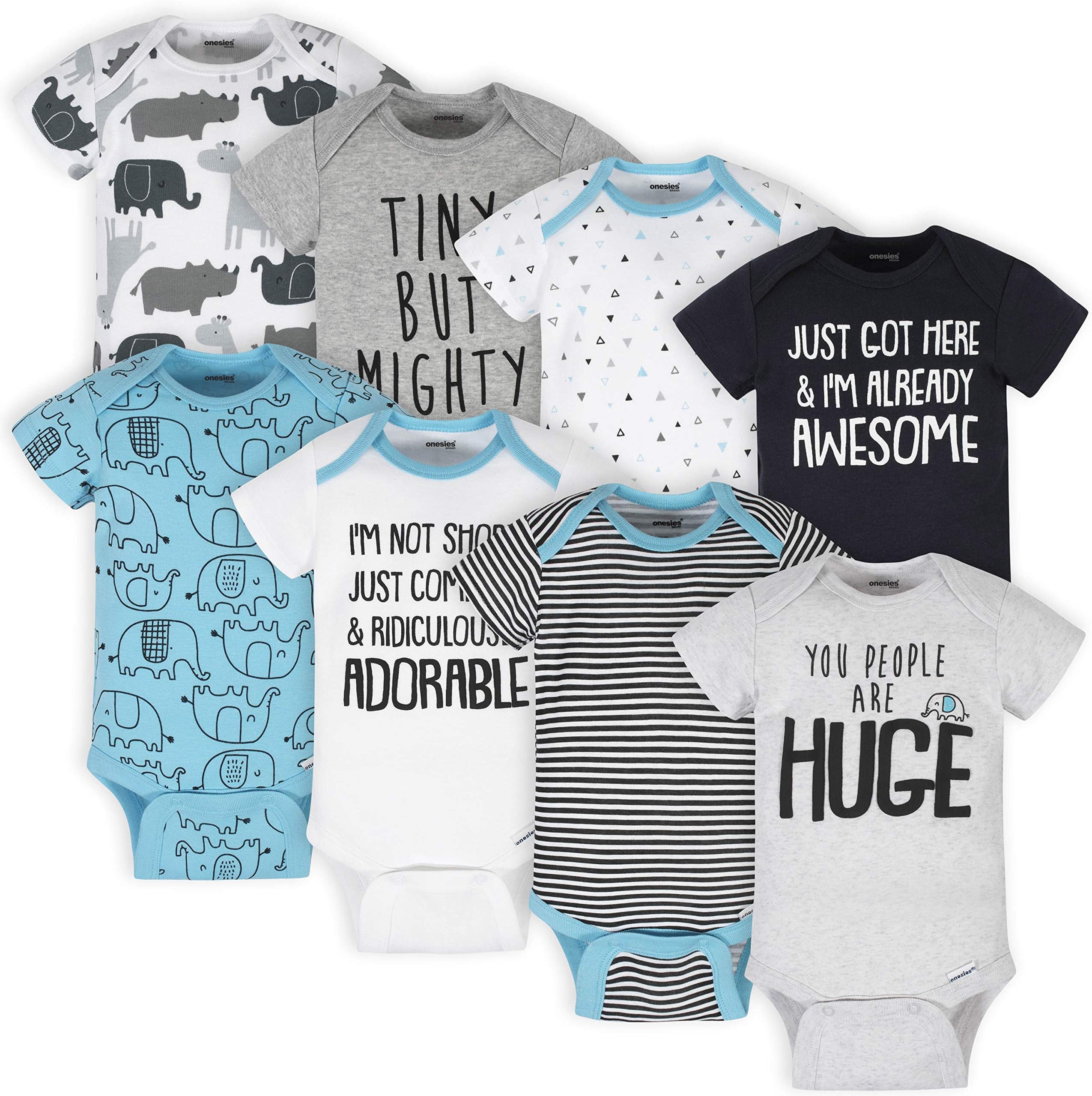 Baby 8-pack Short Sleeve Mix & Match Bodysuits